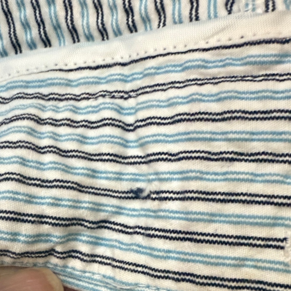 Judith Hart Seersucker Striped Blue, White, and Black Shorts Size 16 - Picture 14 of 14